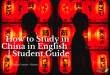 How to Study in China in English: the 2023 guide