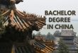 How to study for a bachelor degree in China?